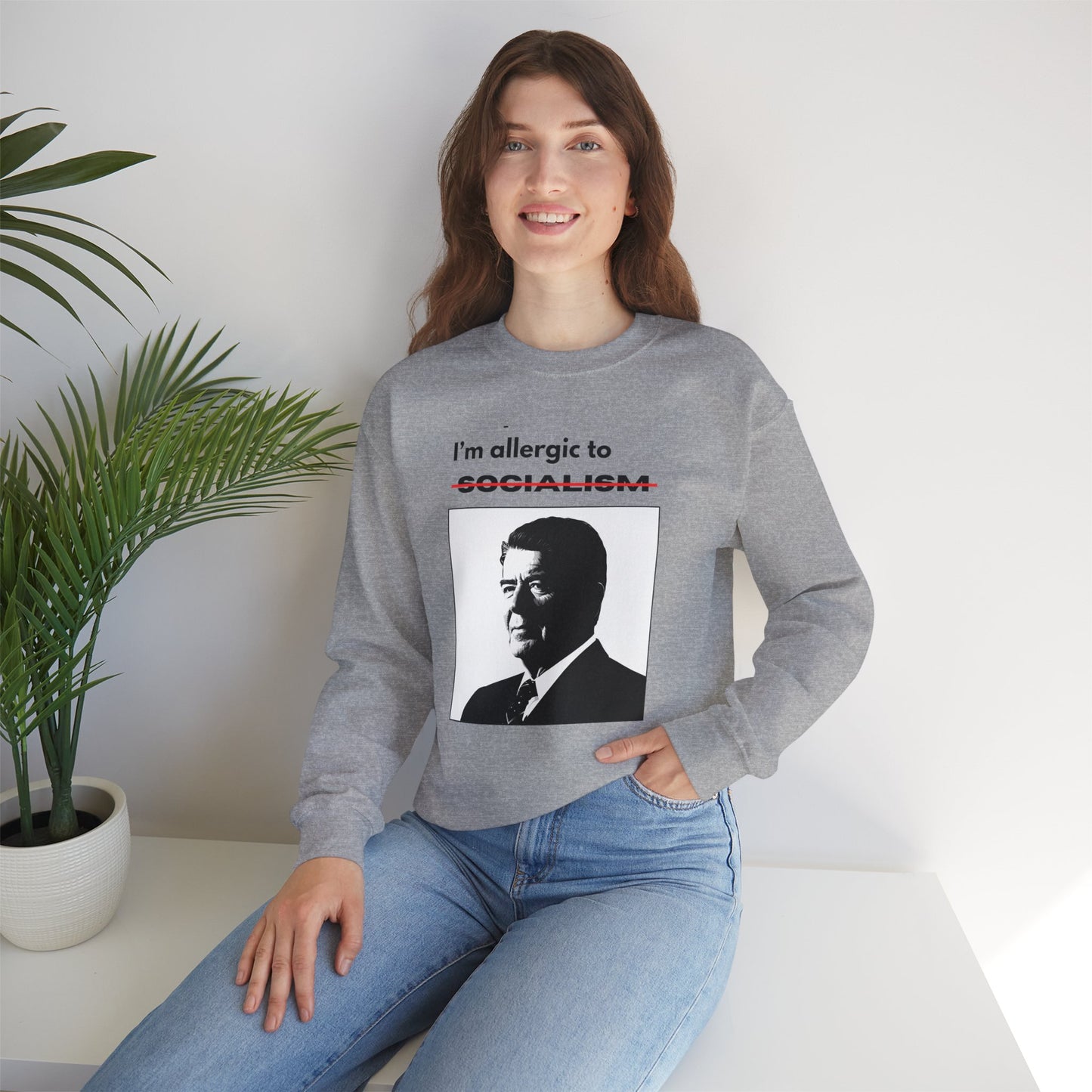 Allergic to Socialism | Graphic Sweatshirt