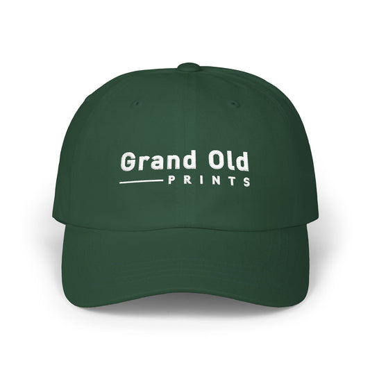 Grand Old Prints - White Text | Classic Dad Cap