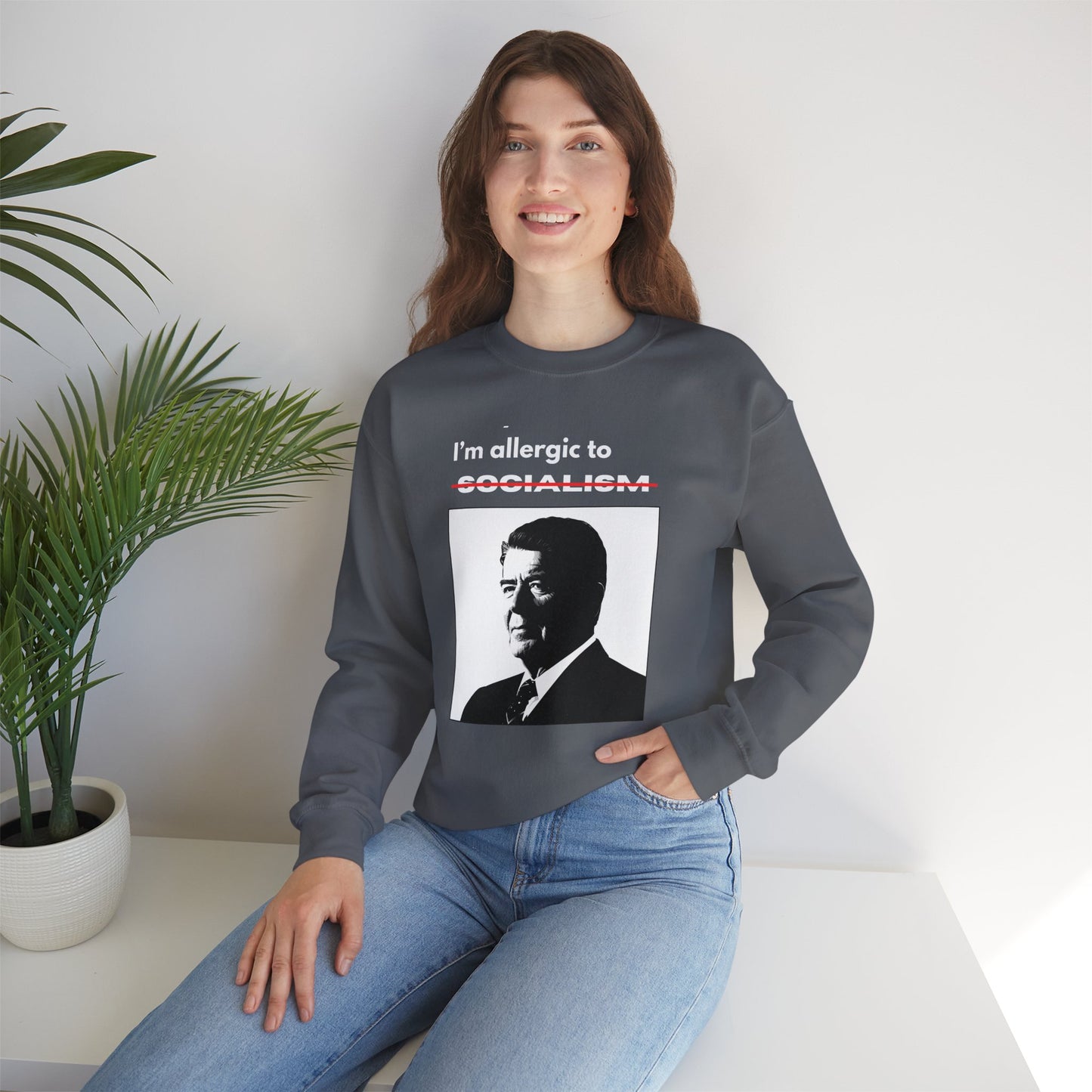 Allergic to Socialism | Graphic Sweatshirt