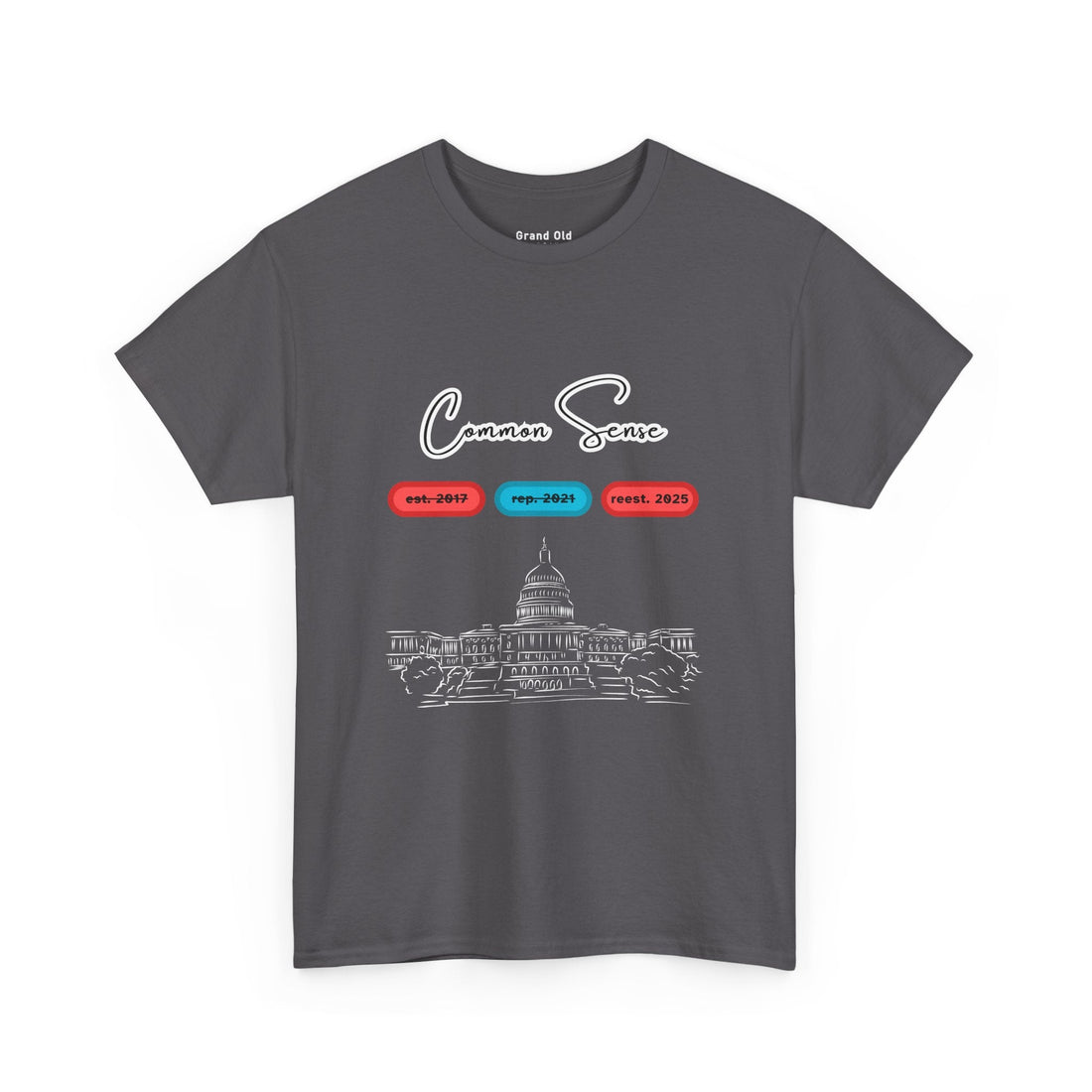 "Common Sense" Charcoal Gray Graphic Tee