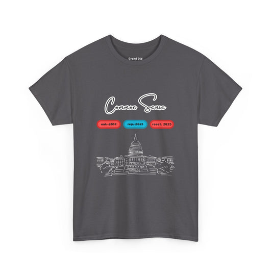 "Common Sense" Charcoal Gray Graphic Tee