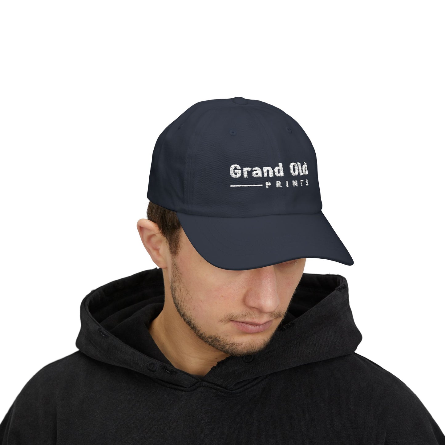 Grand Old Prints - White Text | Classic Dad Cap