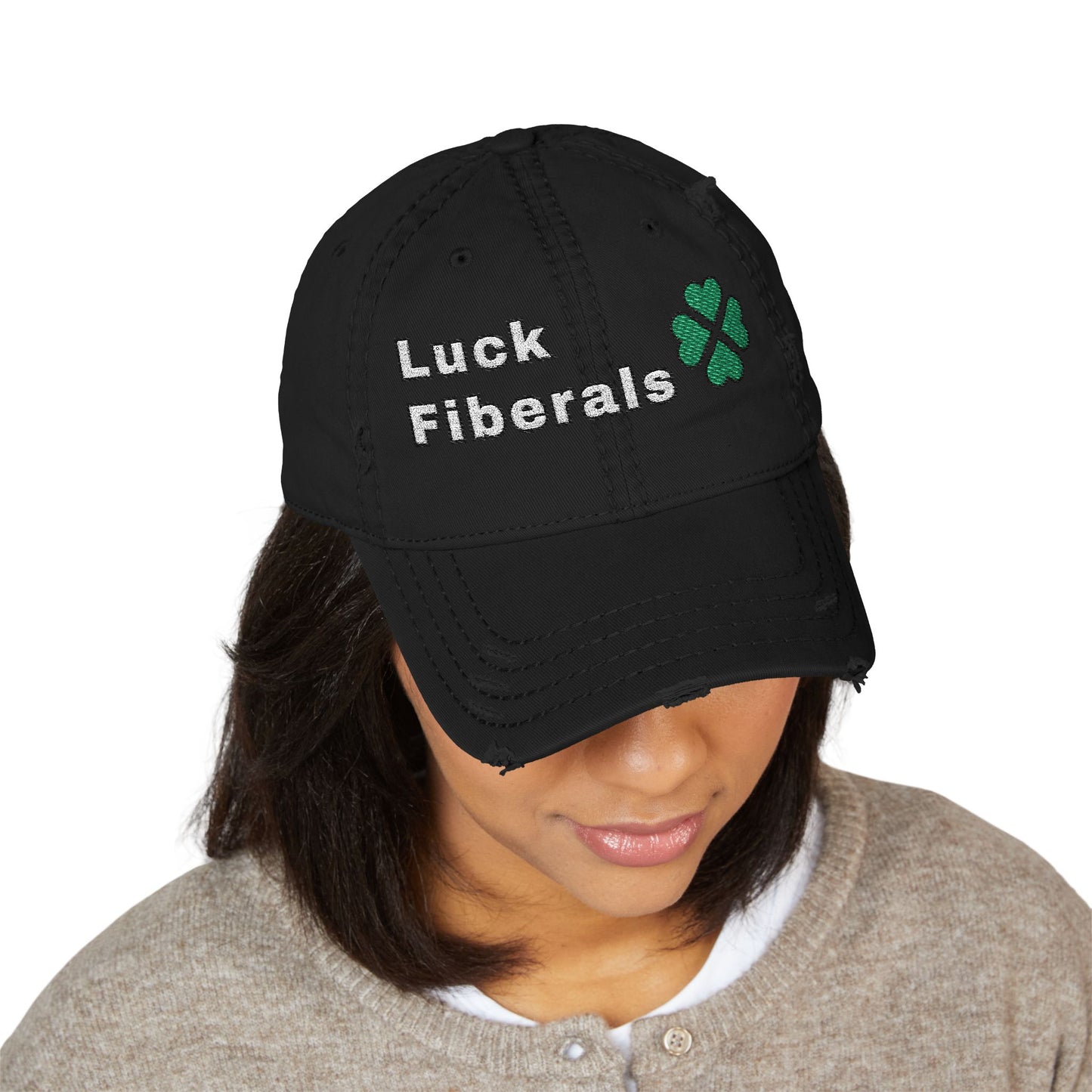 Luck Fiberals | Distressed Dad Hat