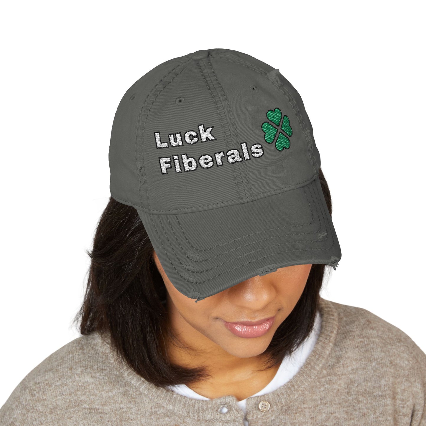 Luck Fiberals | Distressed Dad Hat
