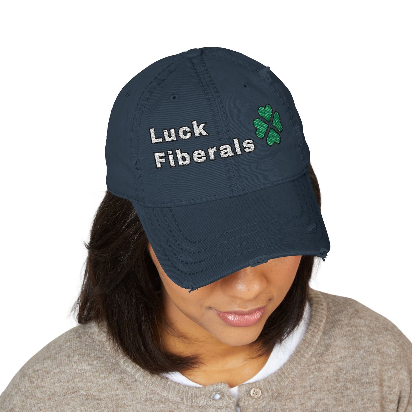 Luck Fiberals | Distressed Dad Hat